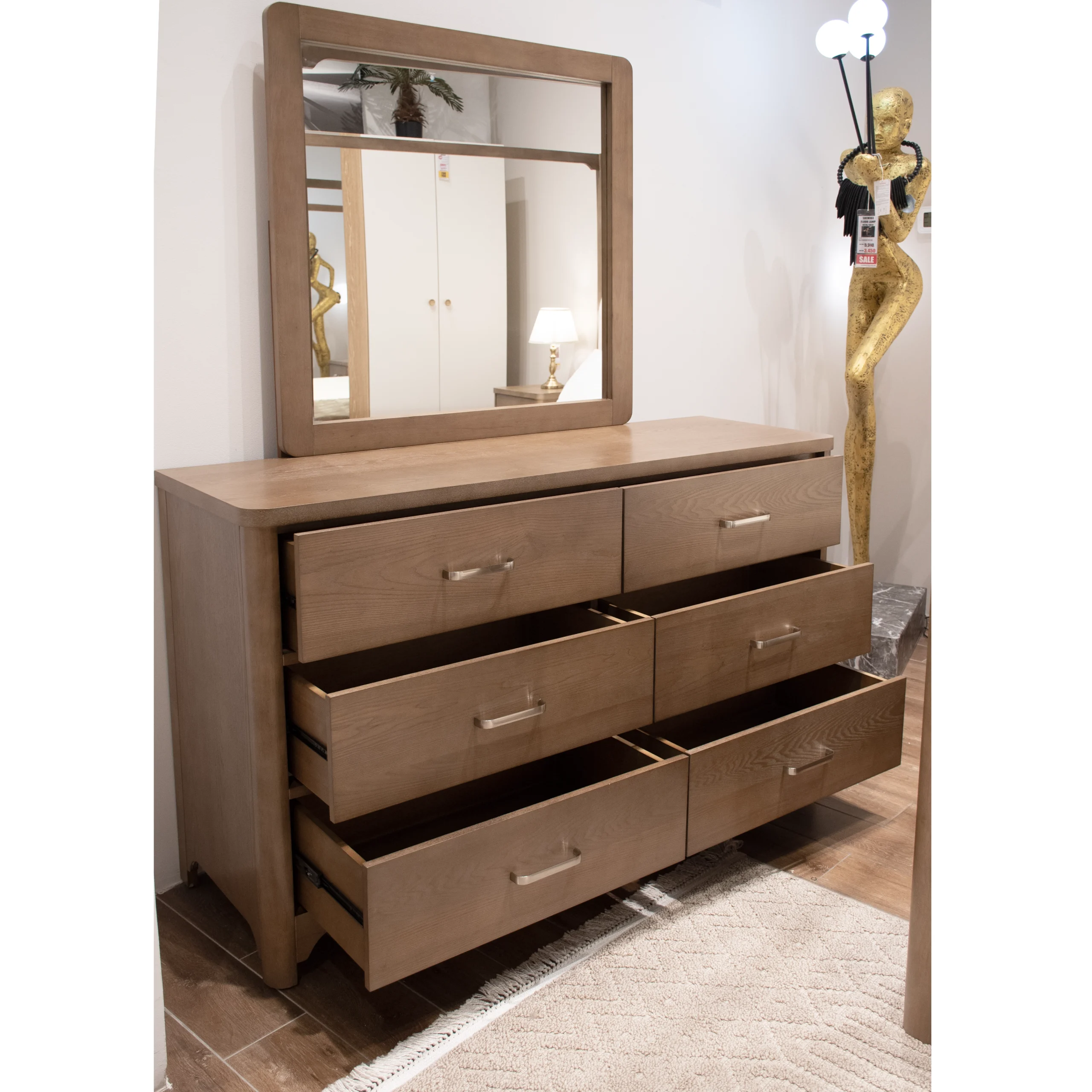 Cassandra Dresser Mirror Open United Furniture