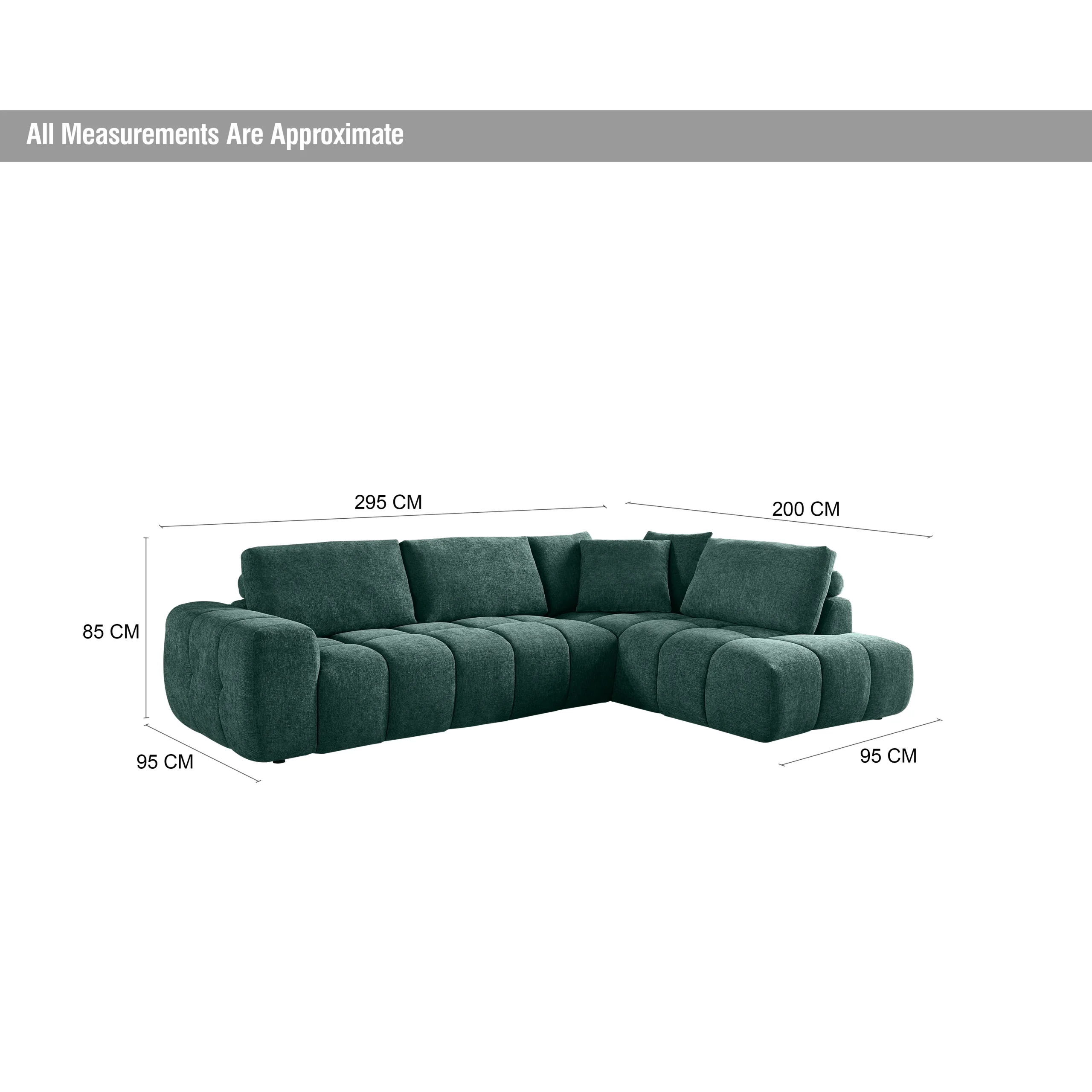 Dakota Left Corner Sofa Green Dim United Furniture