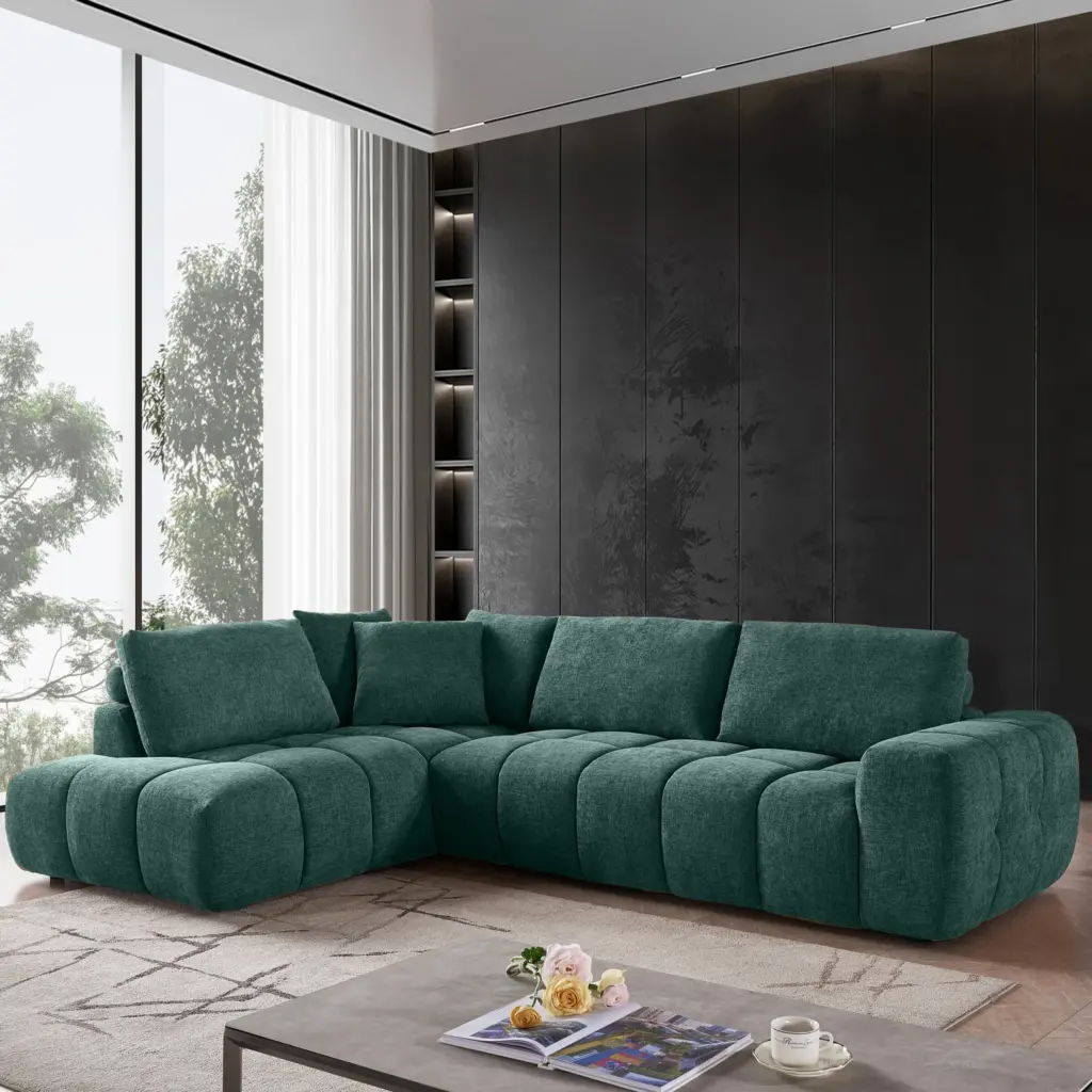 Dakota Right Corner Sofa Green United Furniture