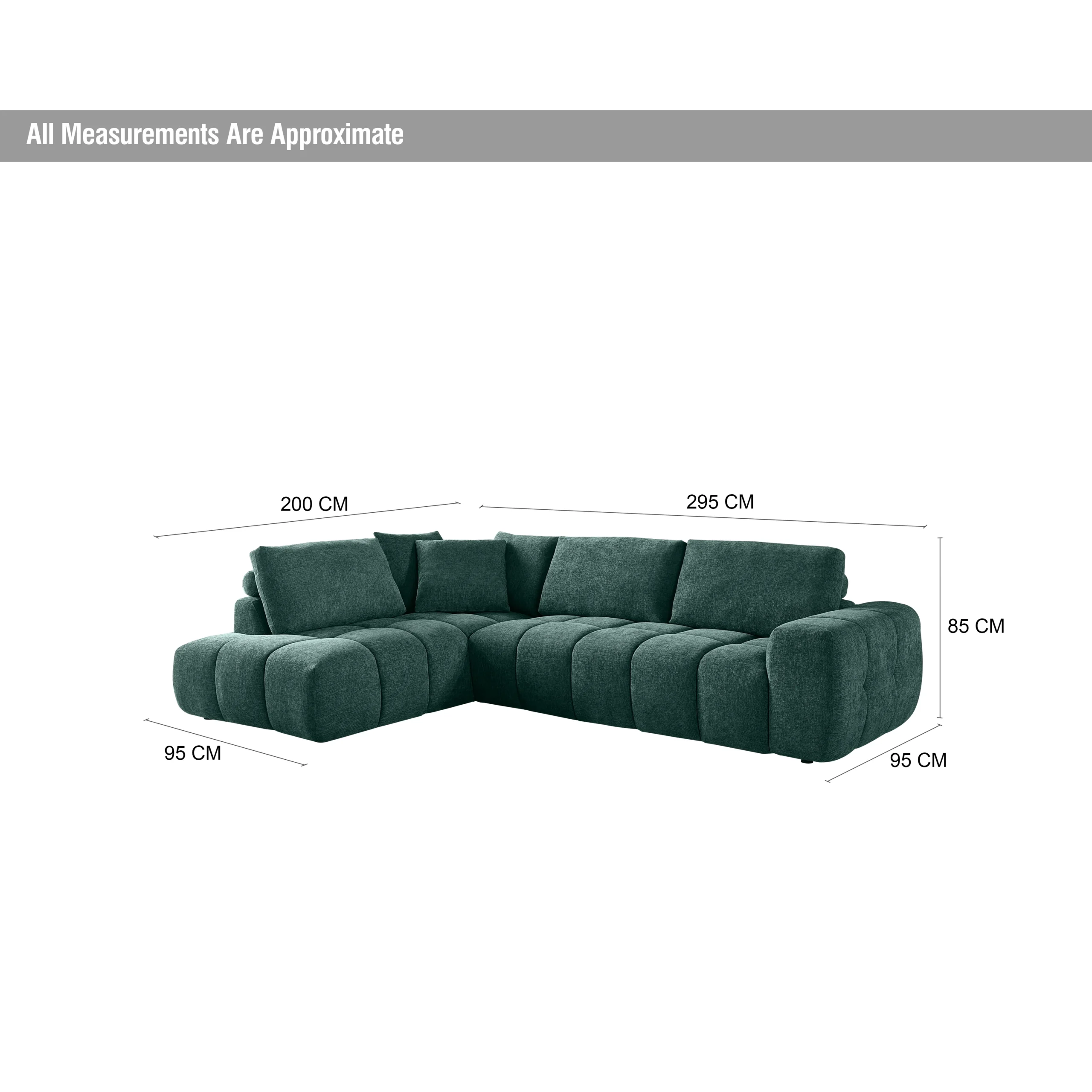 Dakota Right Corner Sofa Green Dim United Furniture
