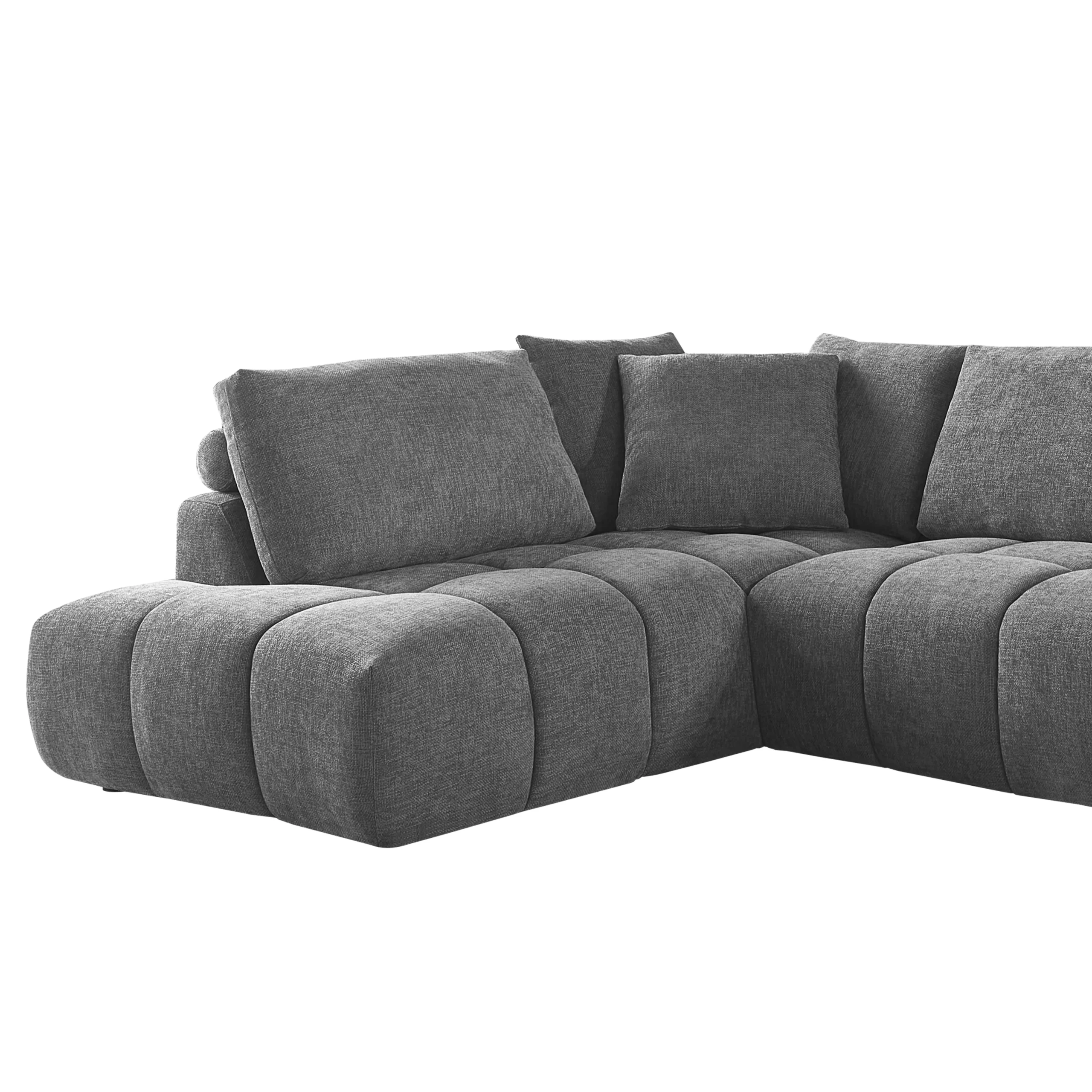 Dakota Right Corner Sofa Grey 3 United Furniture