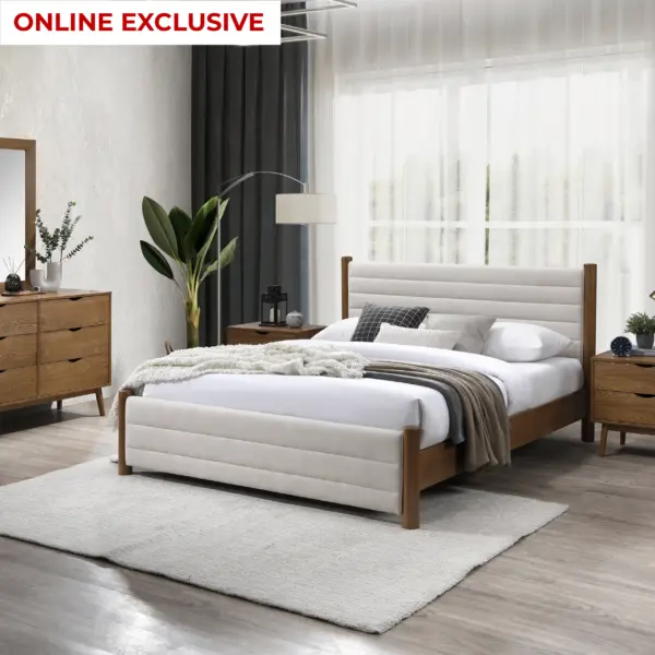 Meizhu Queen Bed - Cream