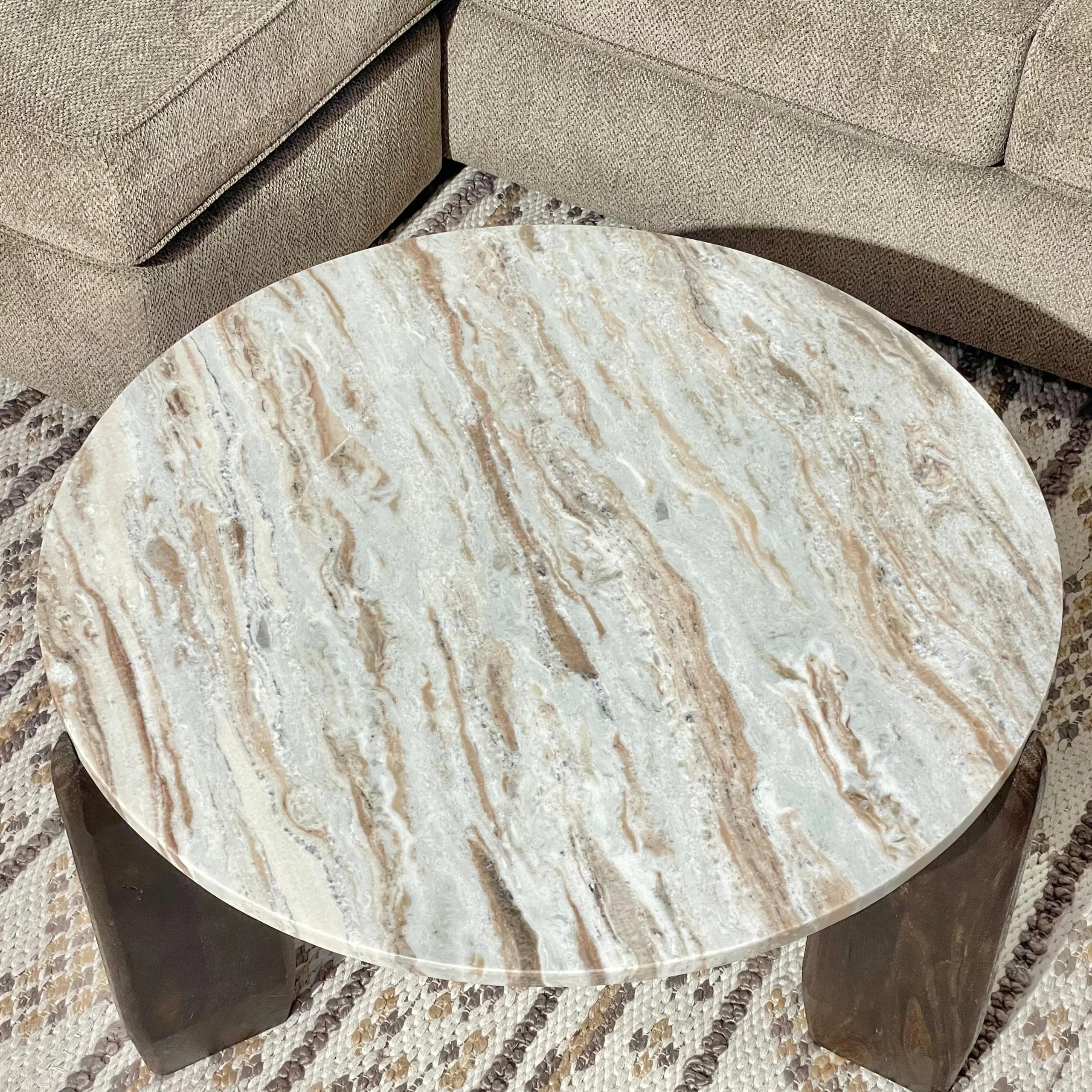 Hampi Round Coffee Table Brown 1 United Furniture