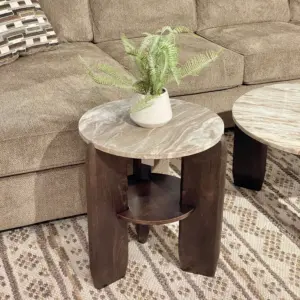 Hampi Round End Table