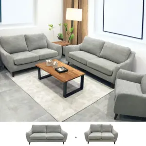 Emma Sofa Set (3+2) - Light Grey