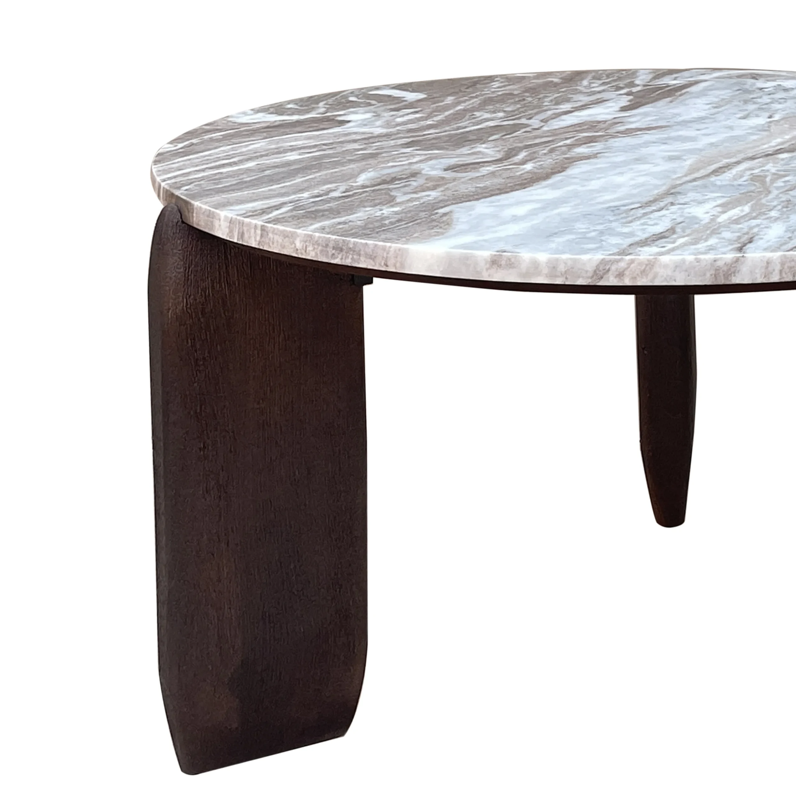 Eravi Round Coffee Table Brown 1 United Furniture