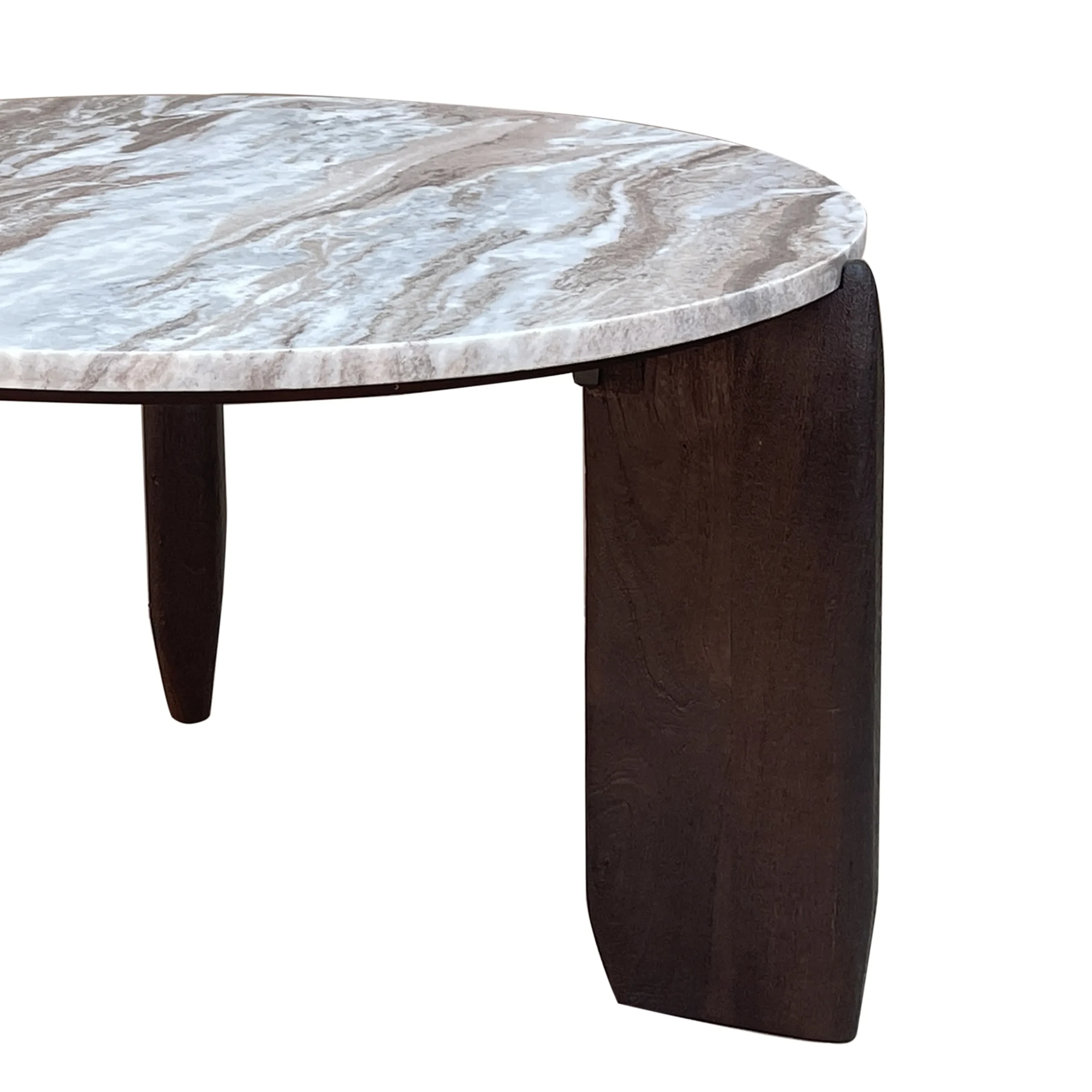 Eravi Round Coffee Table Brown 2 United Furniture