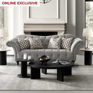 Manama 3 Seater Sofa - Grey