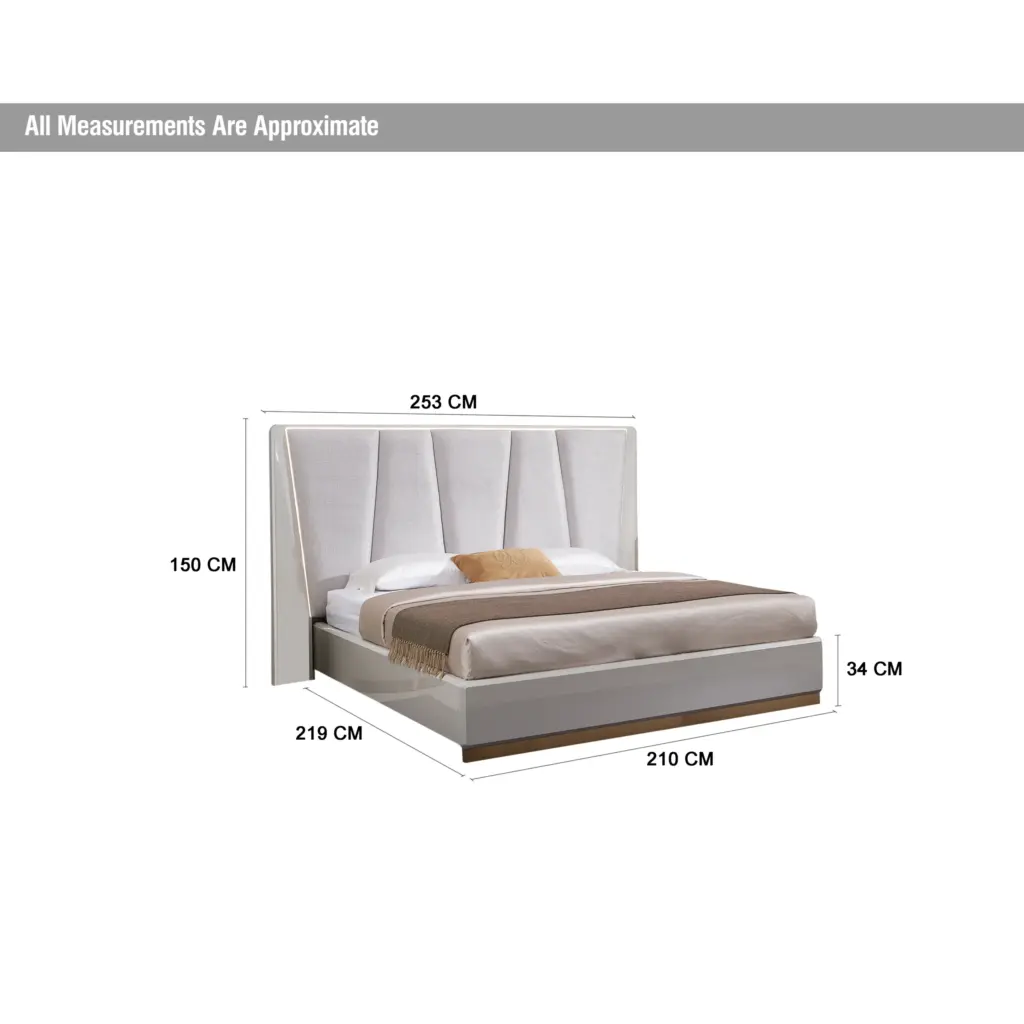 Naseem Super King Bed Dim 1 United Furniture