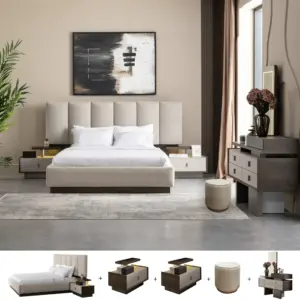 Santos 6 Pcs. King Bedroom Set (With Hydraulic Storage)