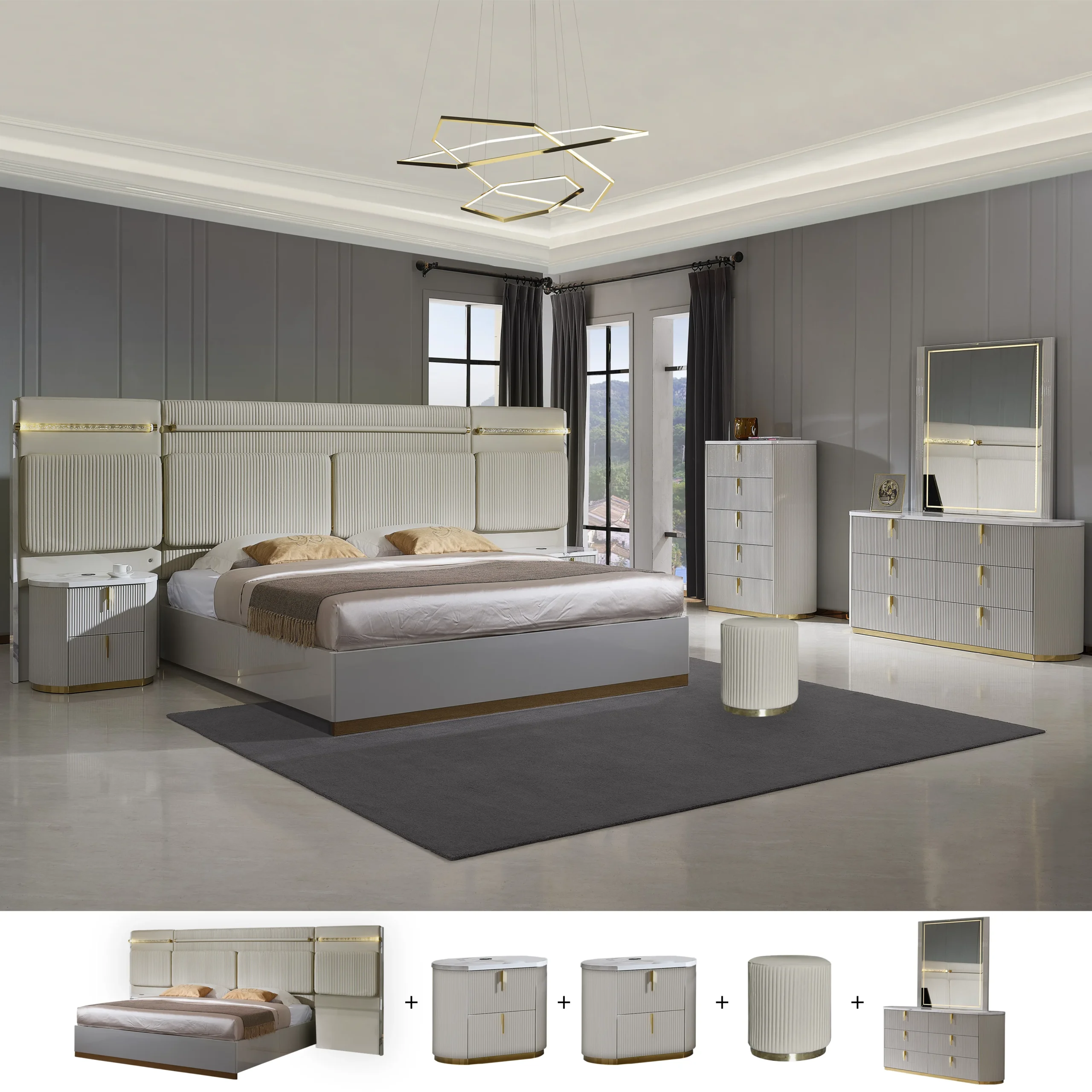 Sarmina Bed Room Set Bg United Furniture