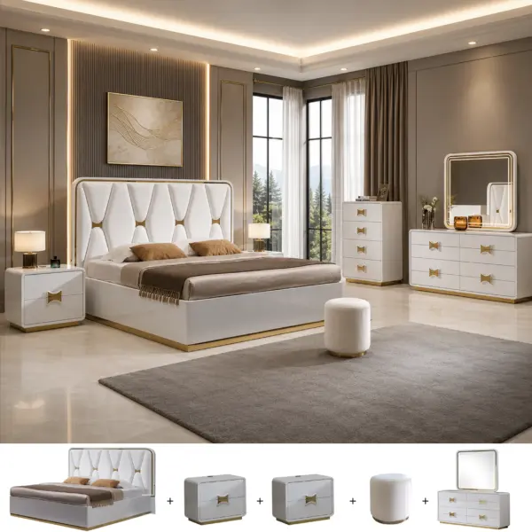 Chelsea 6 Pcs. King Bedroom Set