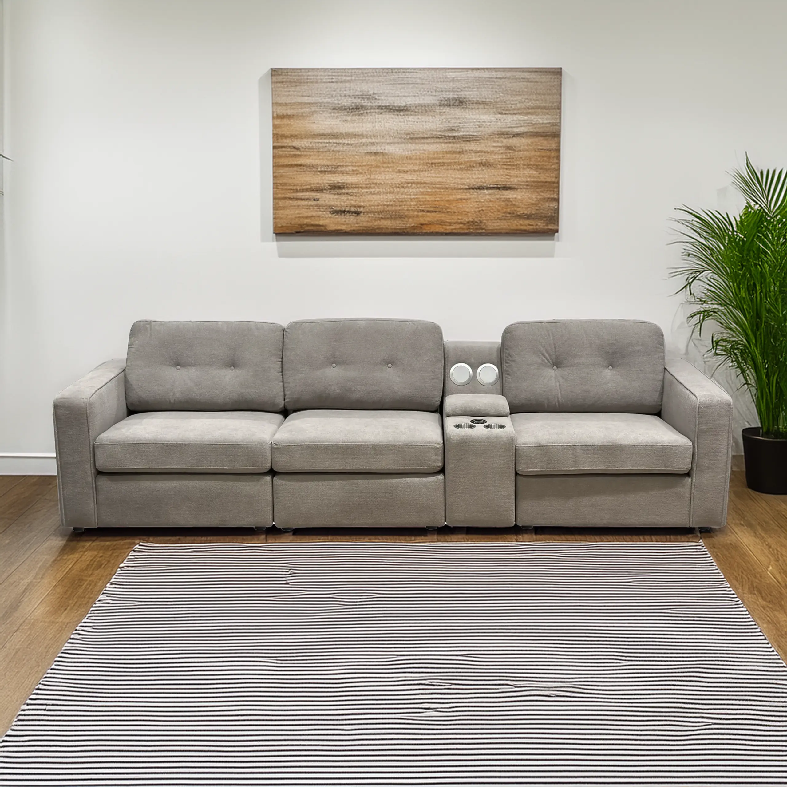 Collony 2 Seater With Console Sofa United Furniture