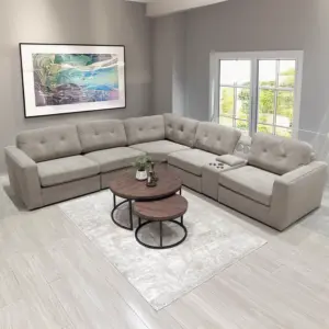 Connolly Modular Big Corner Sofa with Console