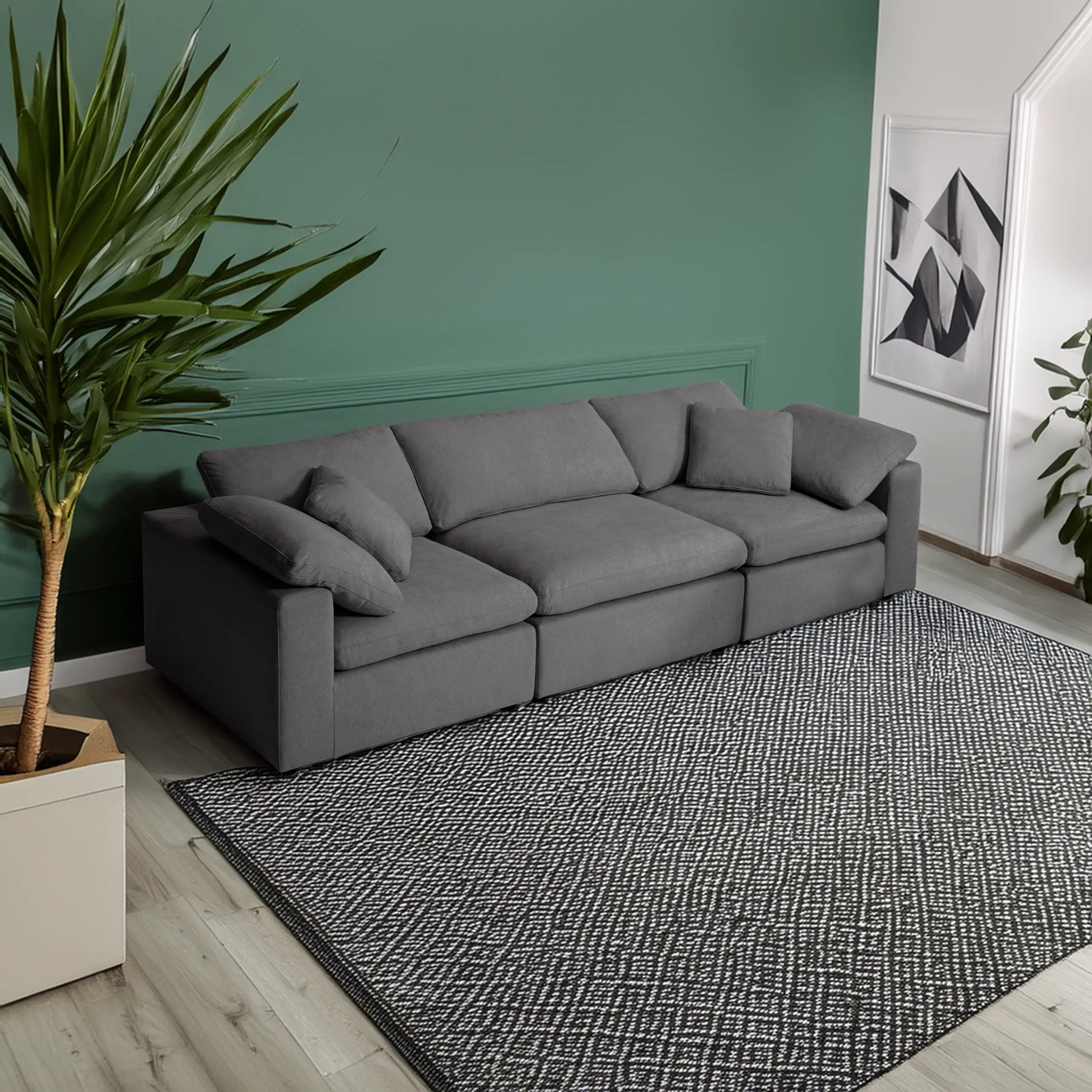 Dermott 3 Seater Grey Bg United Furniture