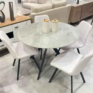 Breslin Round Dining Table - BlackLegs