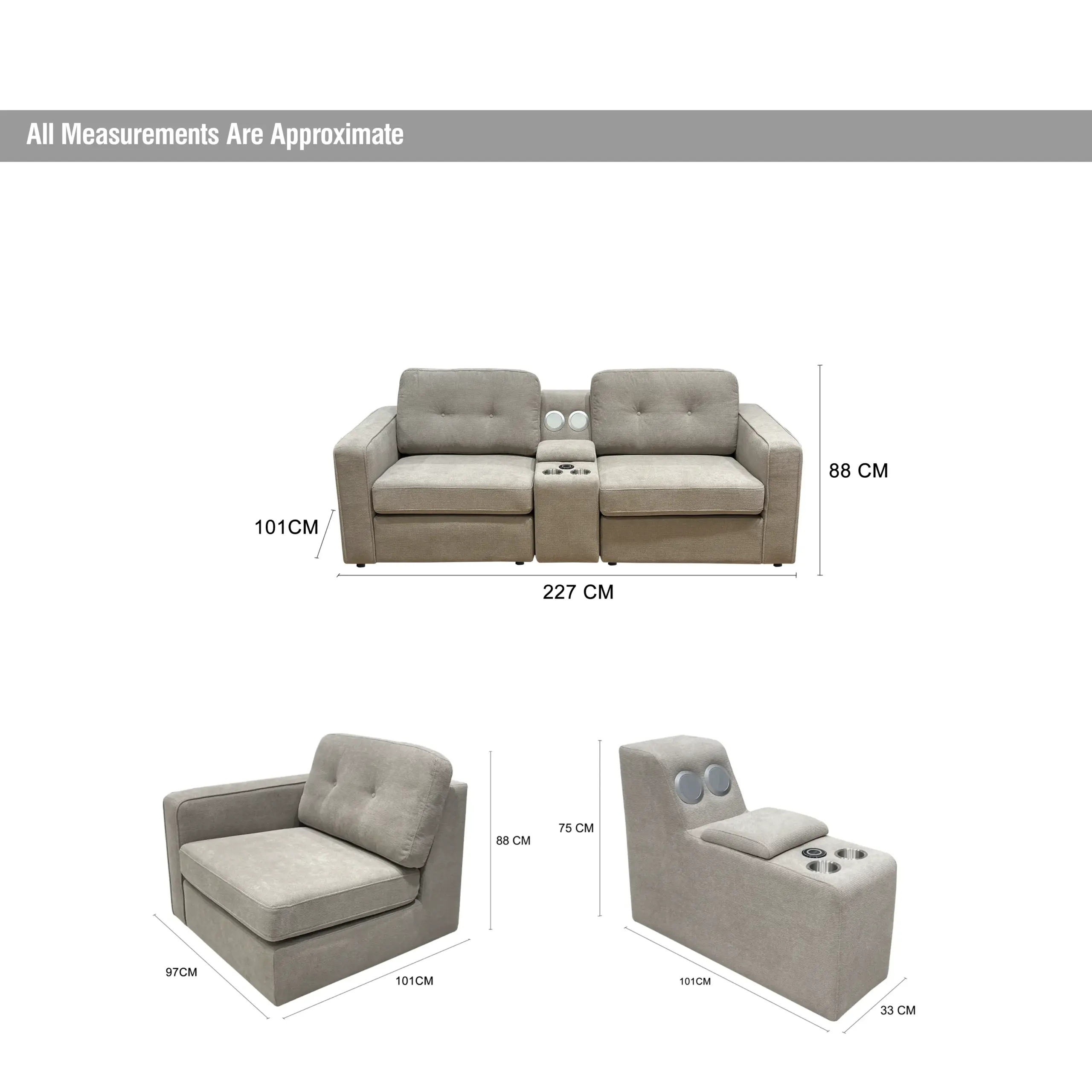 Connolly 2seater Console Dim United Furniture