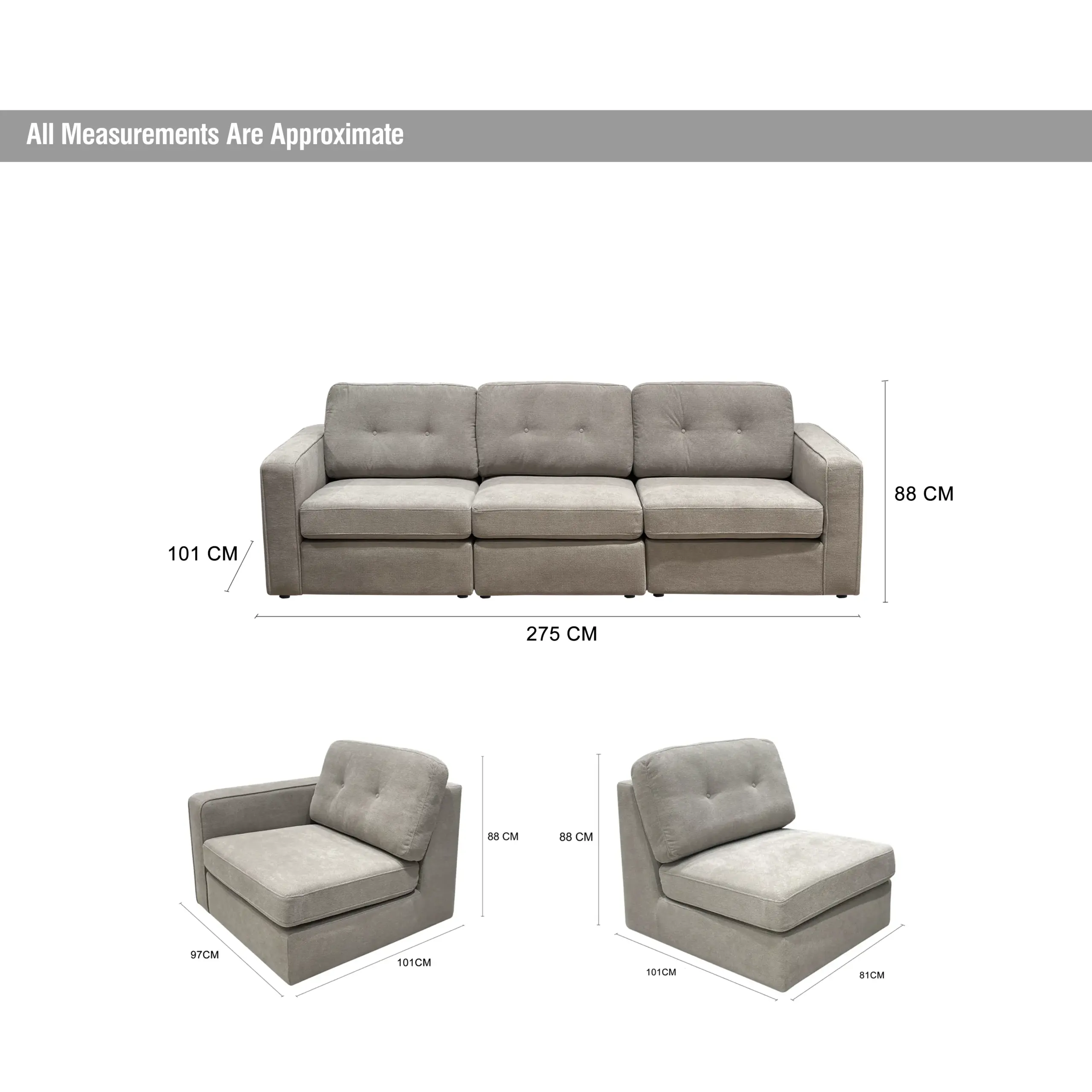Connolly 3seater Dim United Furniture