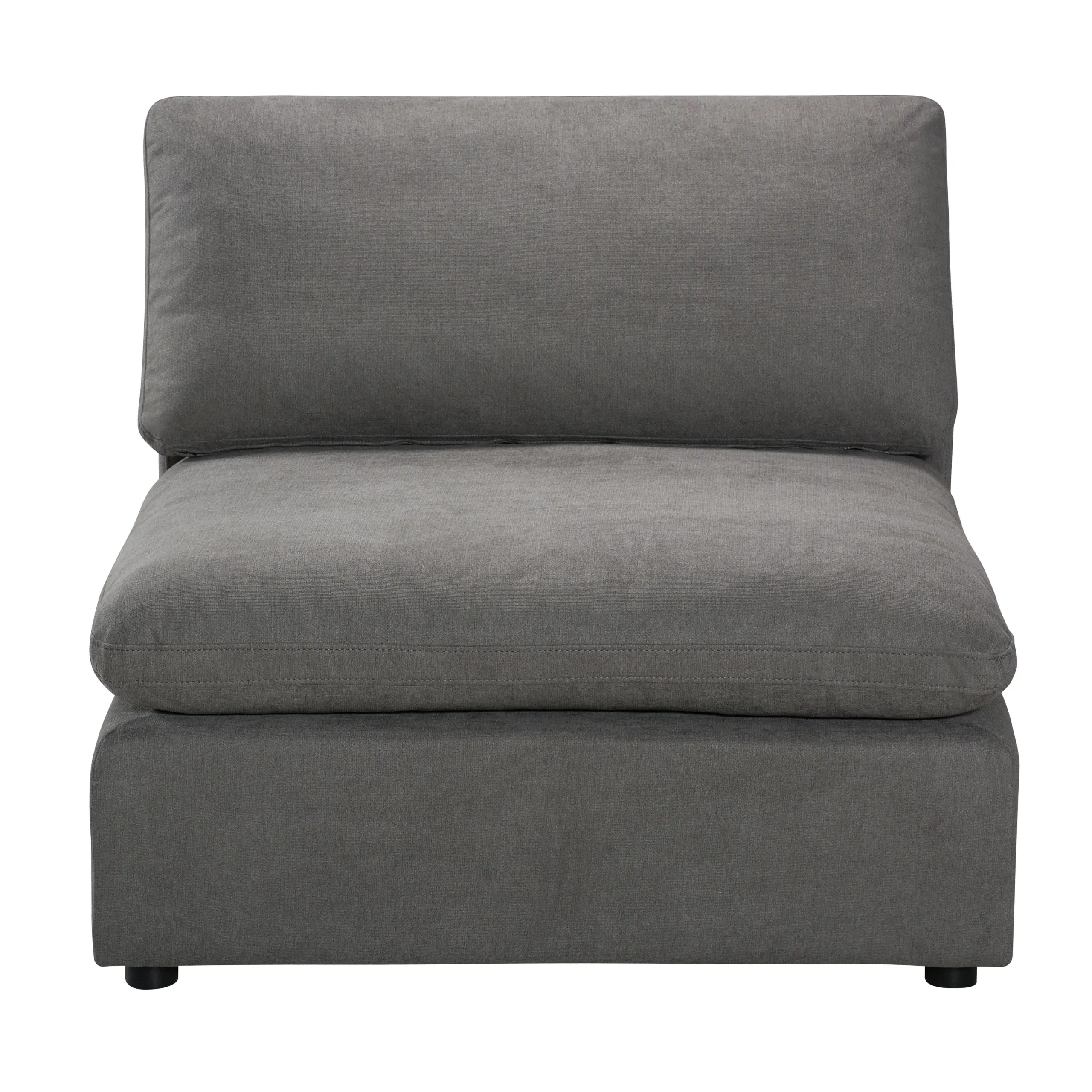 Dermott Armless Chair Grey 1 United Furniture