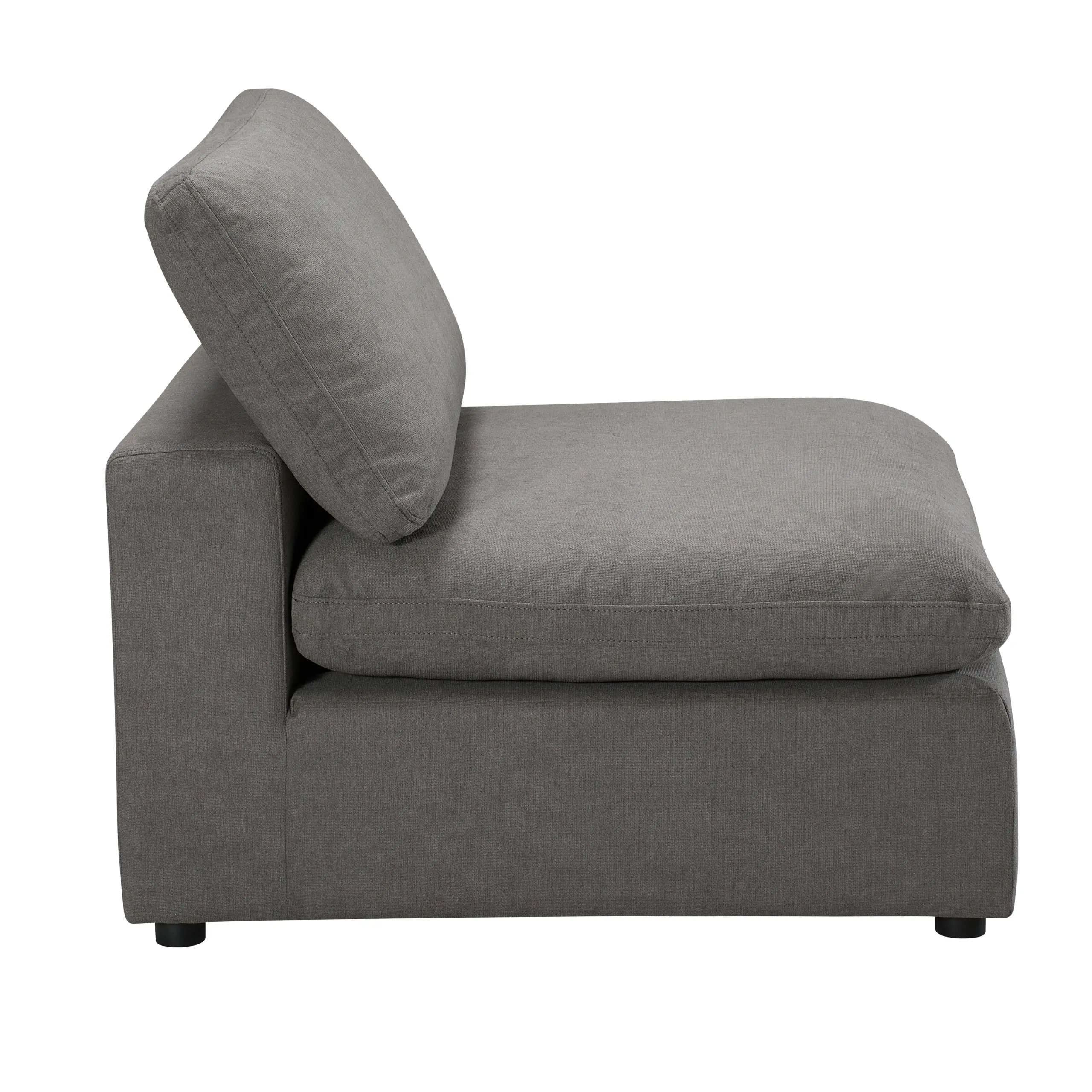 Dermott Armless Chair Grey 2 United Furniture