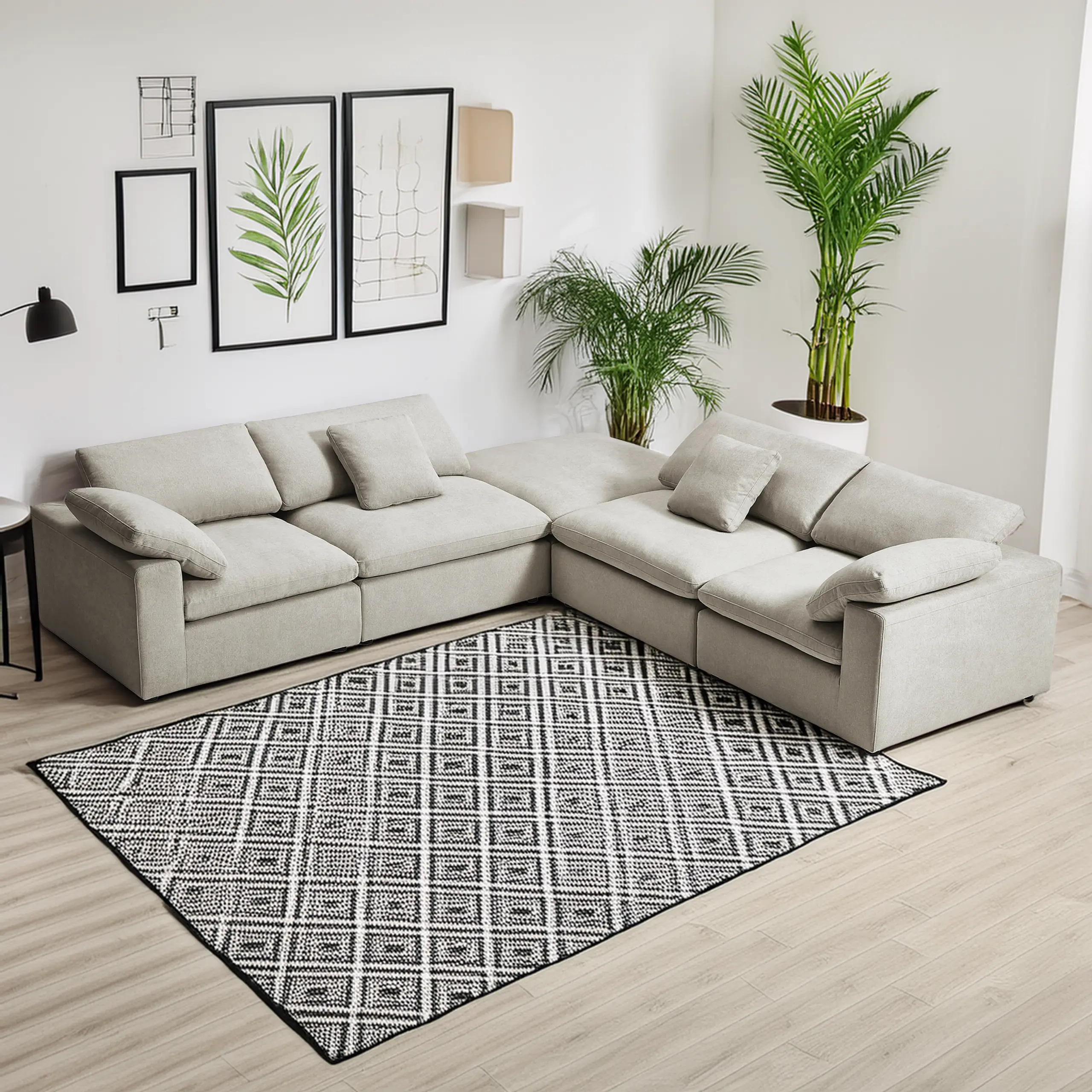 Dermott Corner Sofa Cream Bg United Furniture