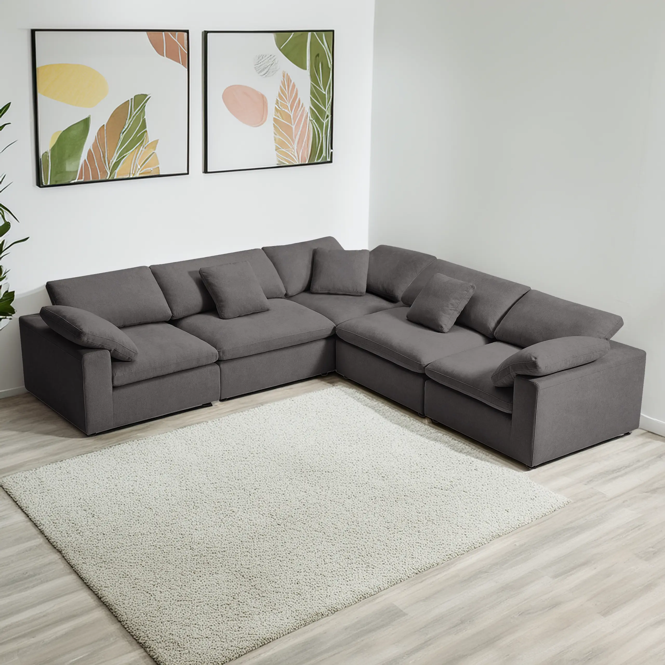 Dermott Corner Sofa Grey B United Furniture