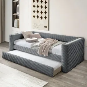 Devito Day Bed with Pull-Out Bed - Grey