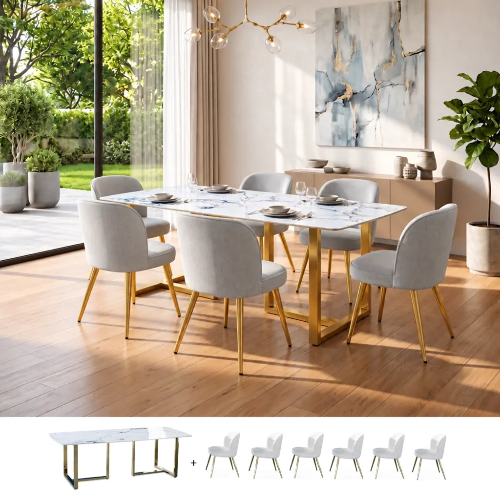 Garland 6 Seater Dining Set Bgwebp United Furniture