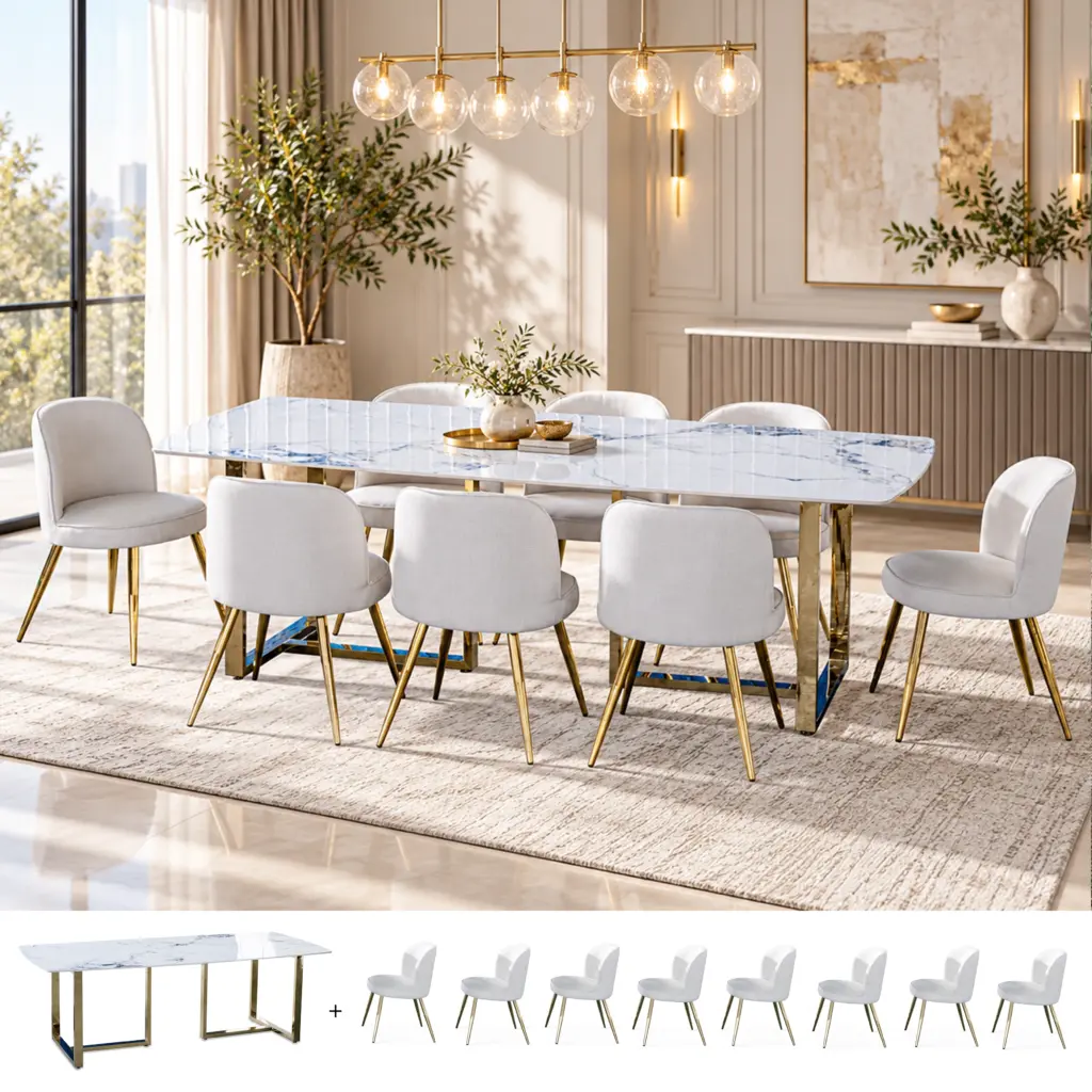 Garland 8 Seater Dining Set Bg2 United Furniture