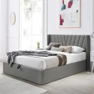 Rebel King Bed (With Hydraulic Storage) - Grey