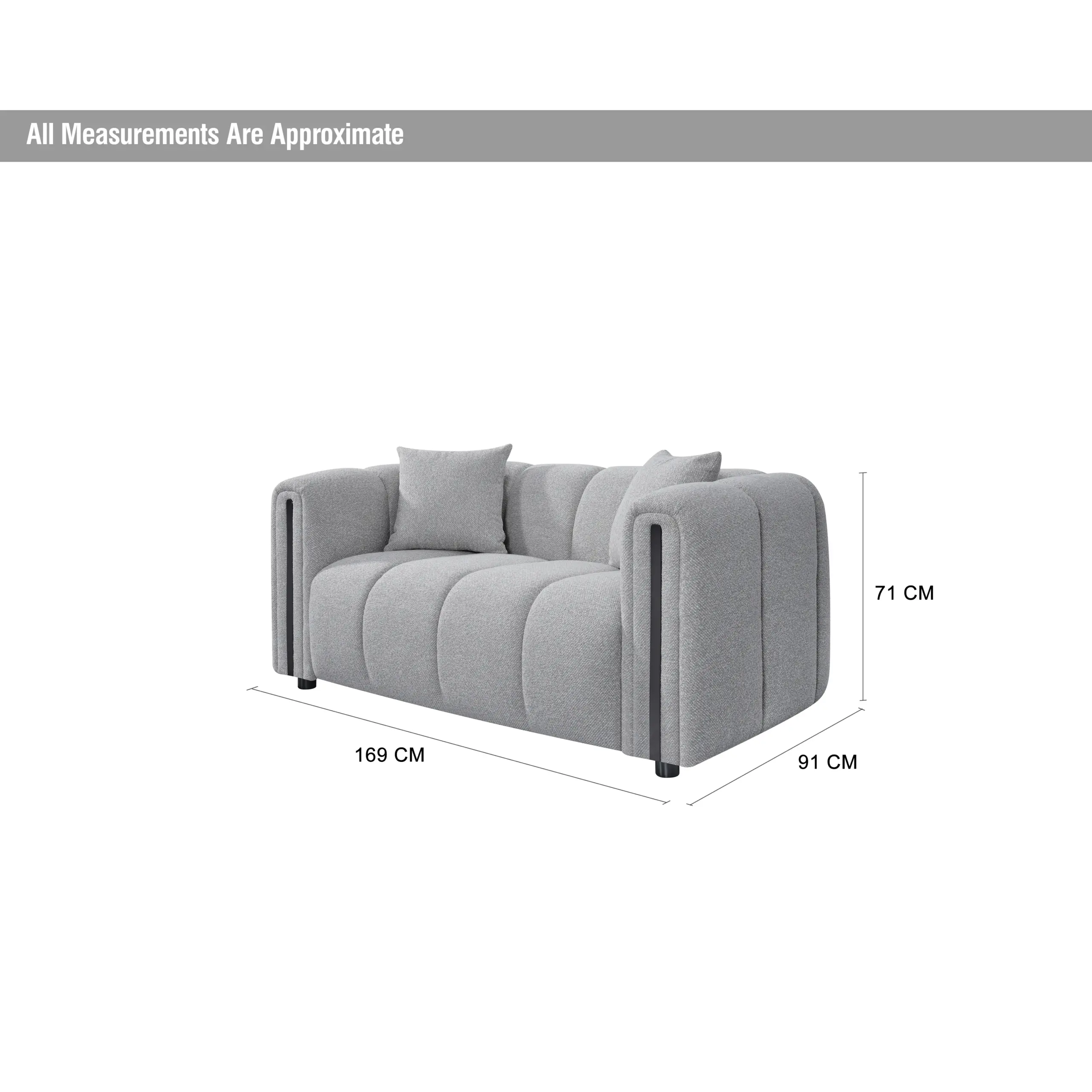 Betheny 2seater Grey Dim United Furniture