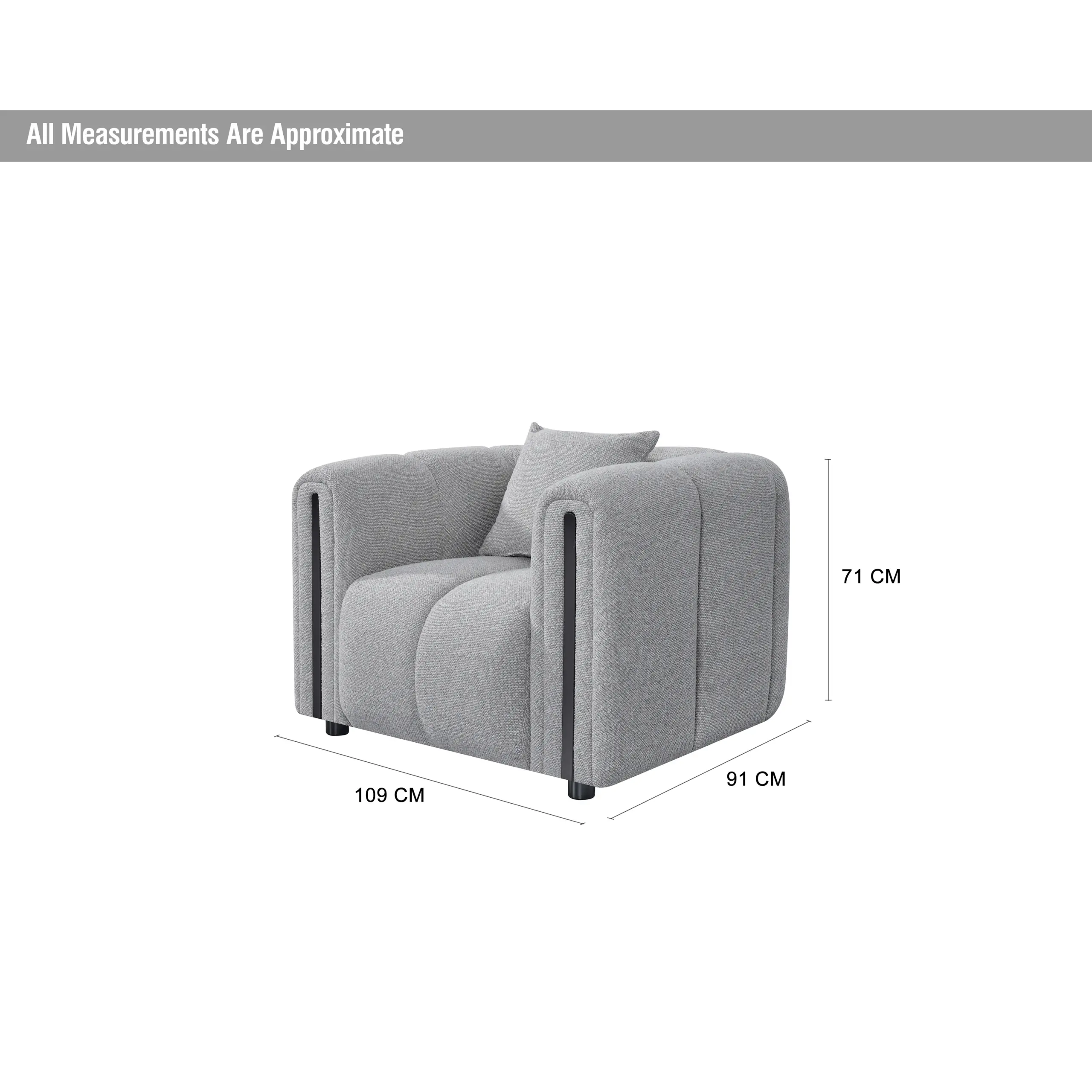Betheny Single Seater Grey Dim United Furniture