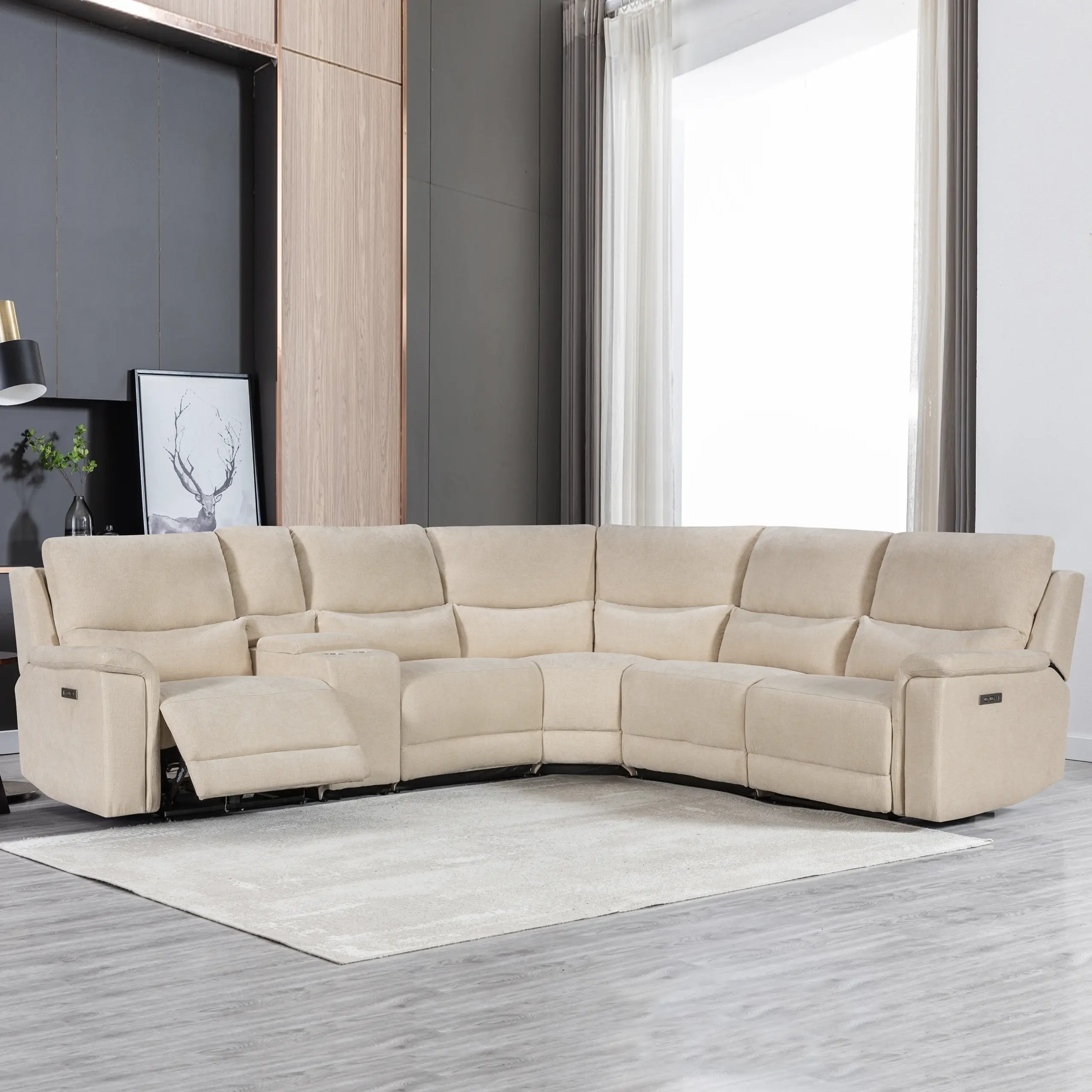 Shailene Corner Sofa Beige United Furniture