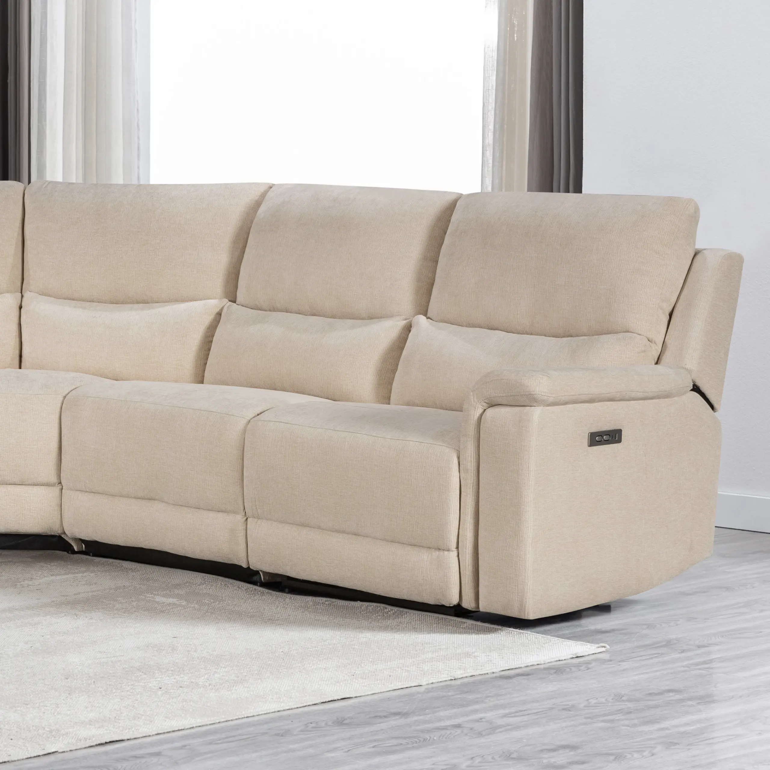 Shailene Corner Sofa Beige 1 United Furniture