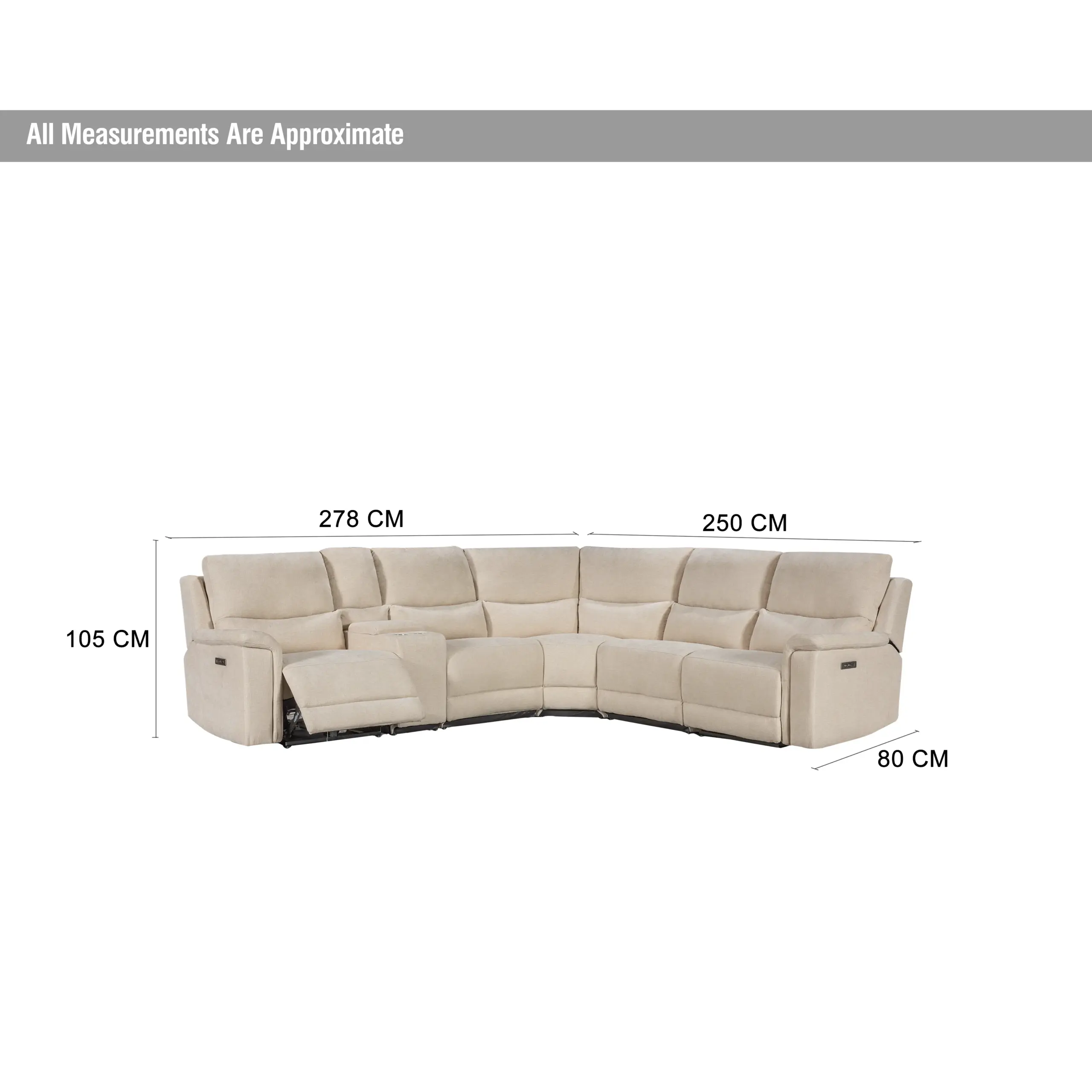 Shailene Corner Sofa Beige Dim United Furniture