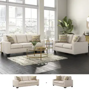 Storrow Sofa Set (3+2) - Stone