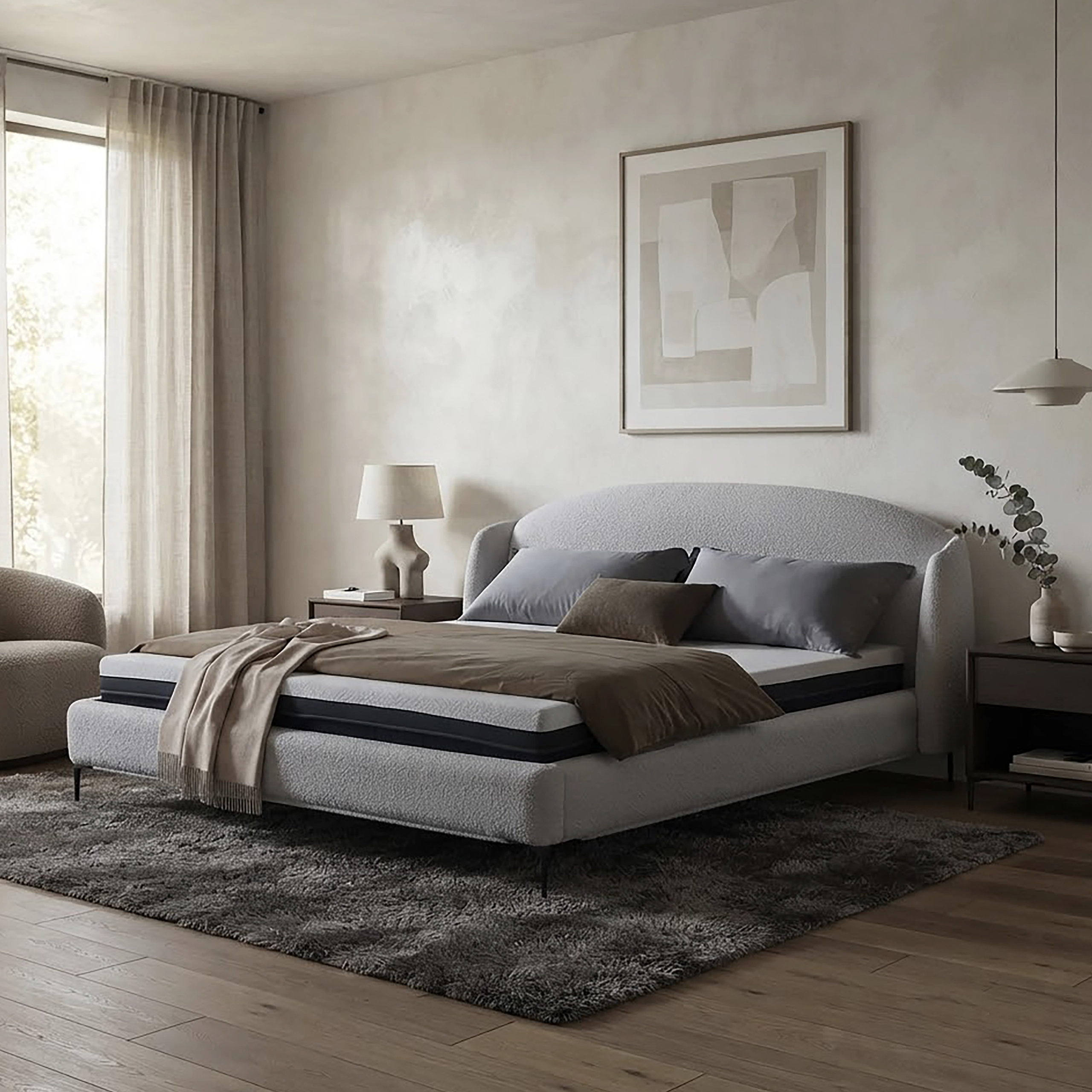 Eleanor Queen Bed Grey Bg2 United Furniture