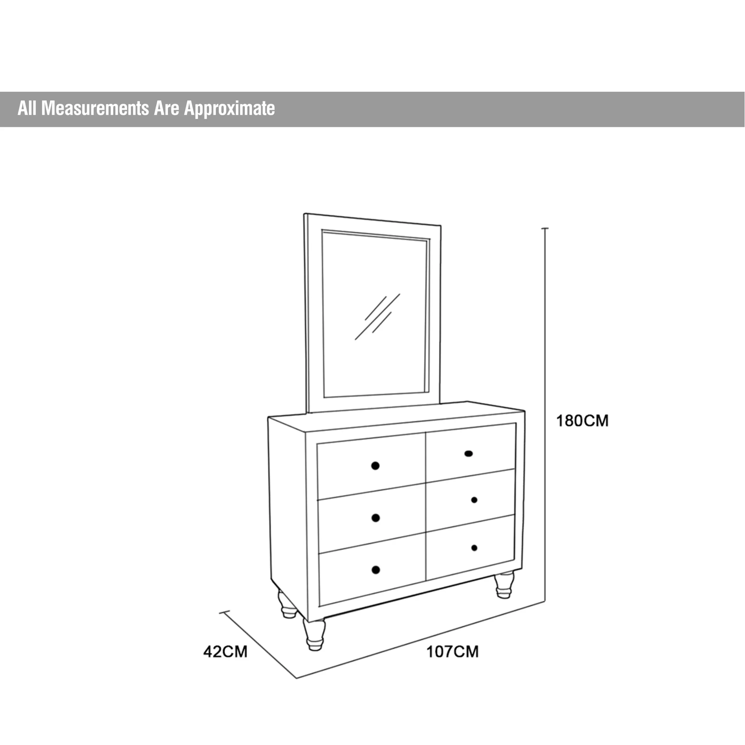 Gareth Dresser Mirror Dim United Furniture