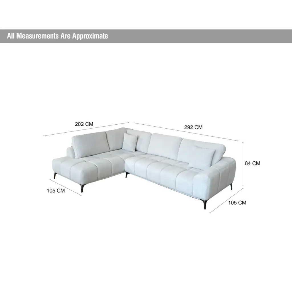Amandla Right Corner Sofa Beige Dim United Furniture