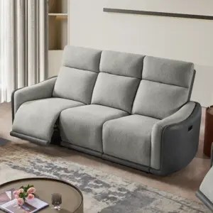 Brandon 3 Seater Sofa with Power Recliner - Dark Grey