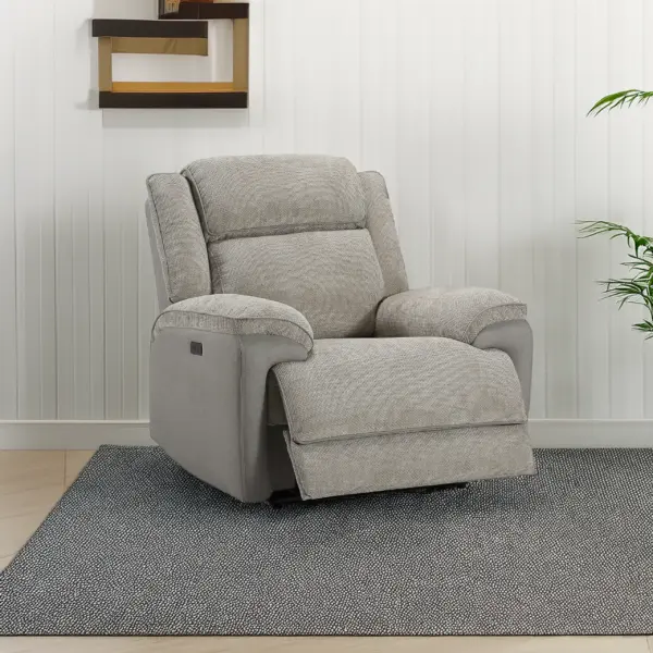 Carrey Single Seater with Power Recliner - Grey