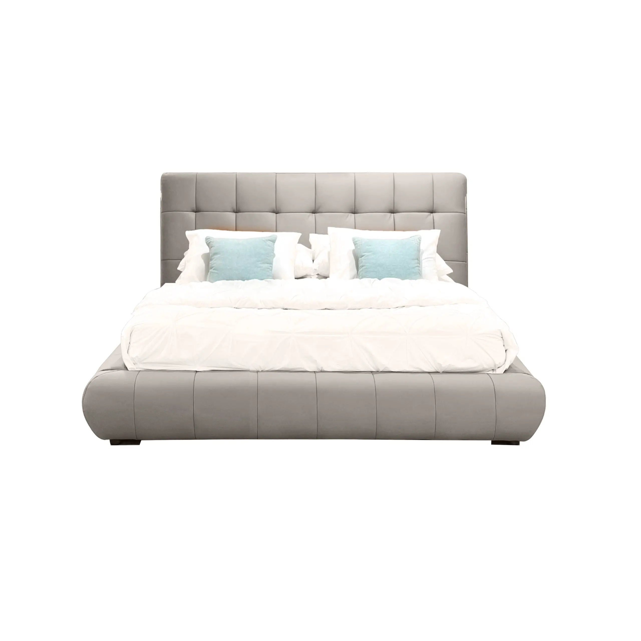 Rovos Queen Bed Light Grey A United Furniture