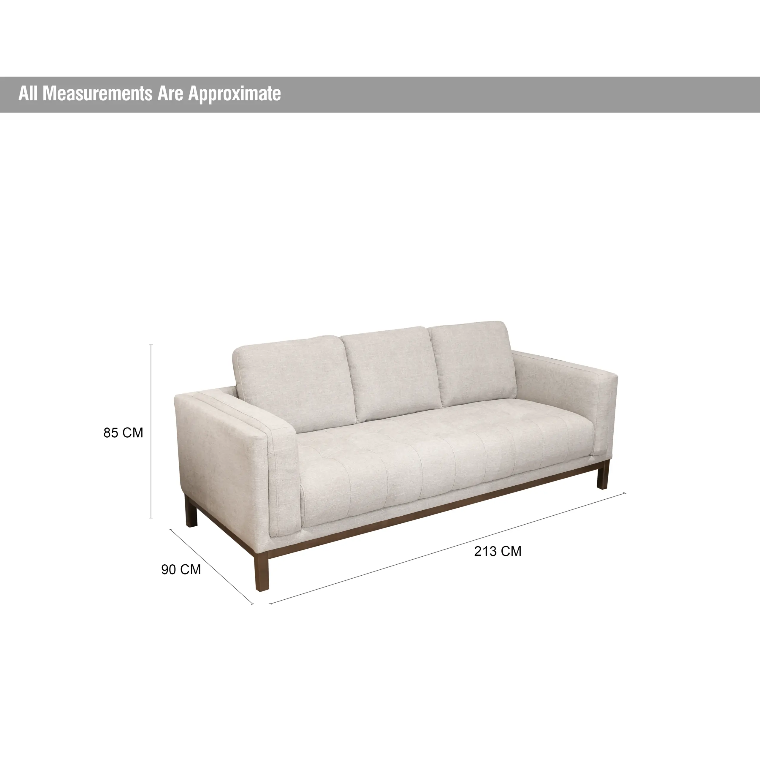 Stewart 3seater Beige Dim United Furniture