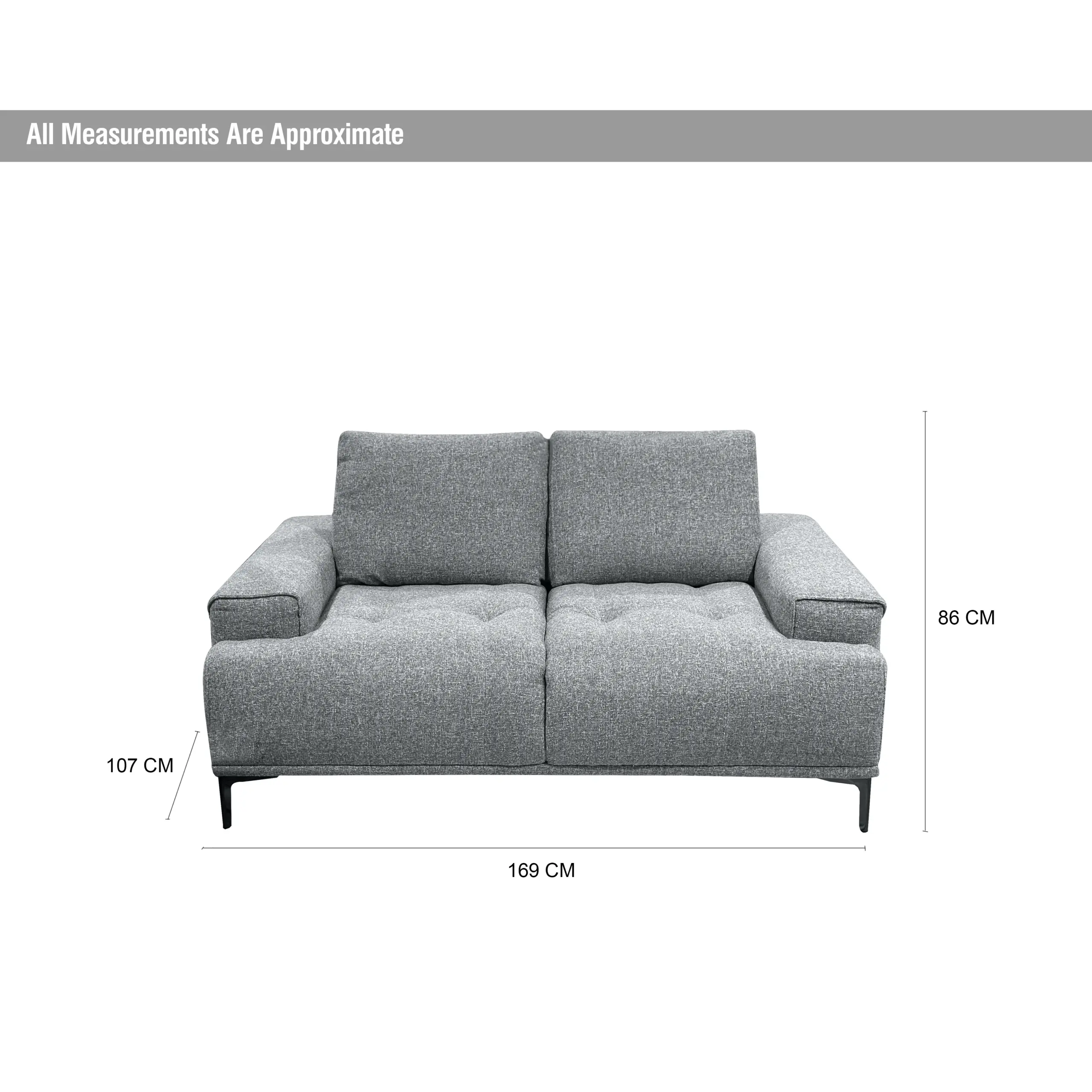 Tomlin 2seater Grey Dim United Furniture