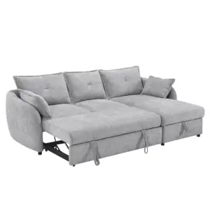 Wentworth Left Corner Sofa Bed - Grey