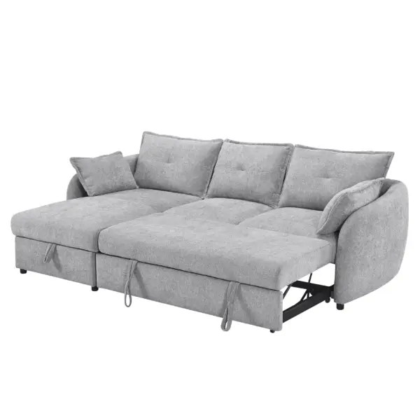 Wentworth Right Corner Sofa Bed with Storage - Grey