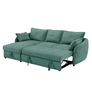 Wentworth Right Corner Sofa Bed - Green