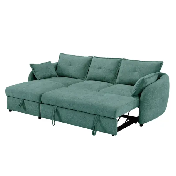 Wentworth Right Corner Sofa Bed - Green
