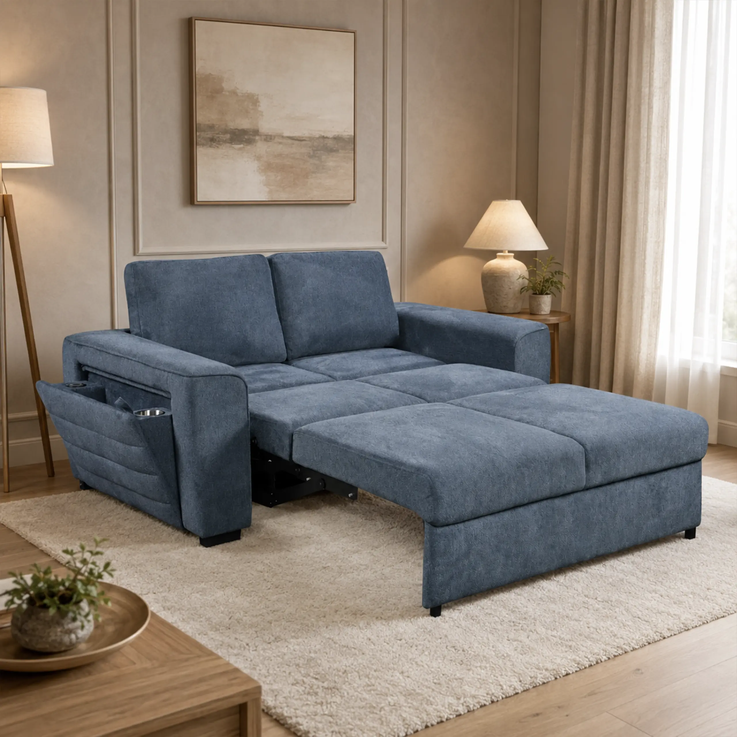 Maher Navy Blue Sofa Bed United Furniture