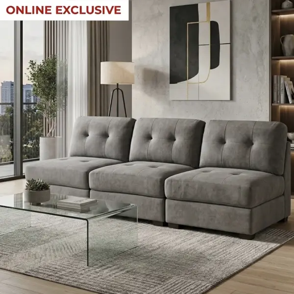 Mieyari 3 Seater Sofa - Grey
